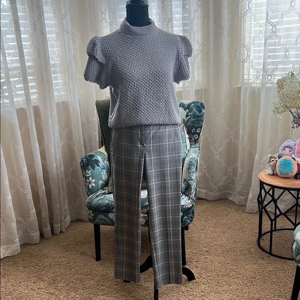 LOFT Gray Straight Leg Tailored Pants